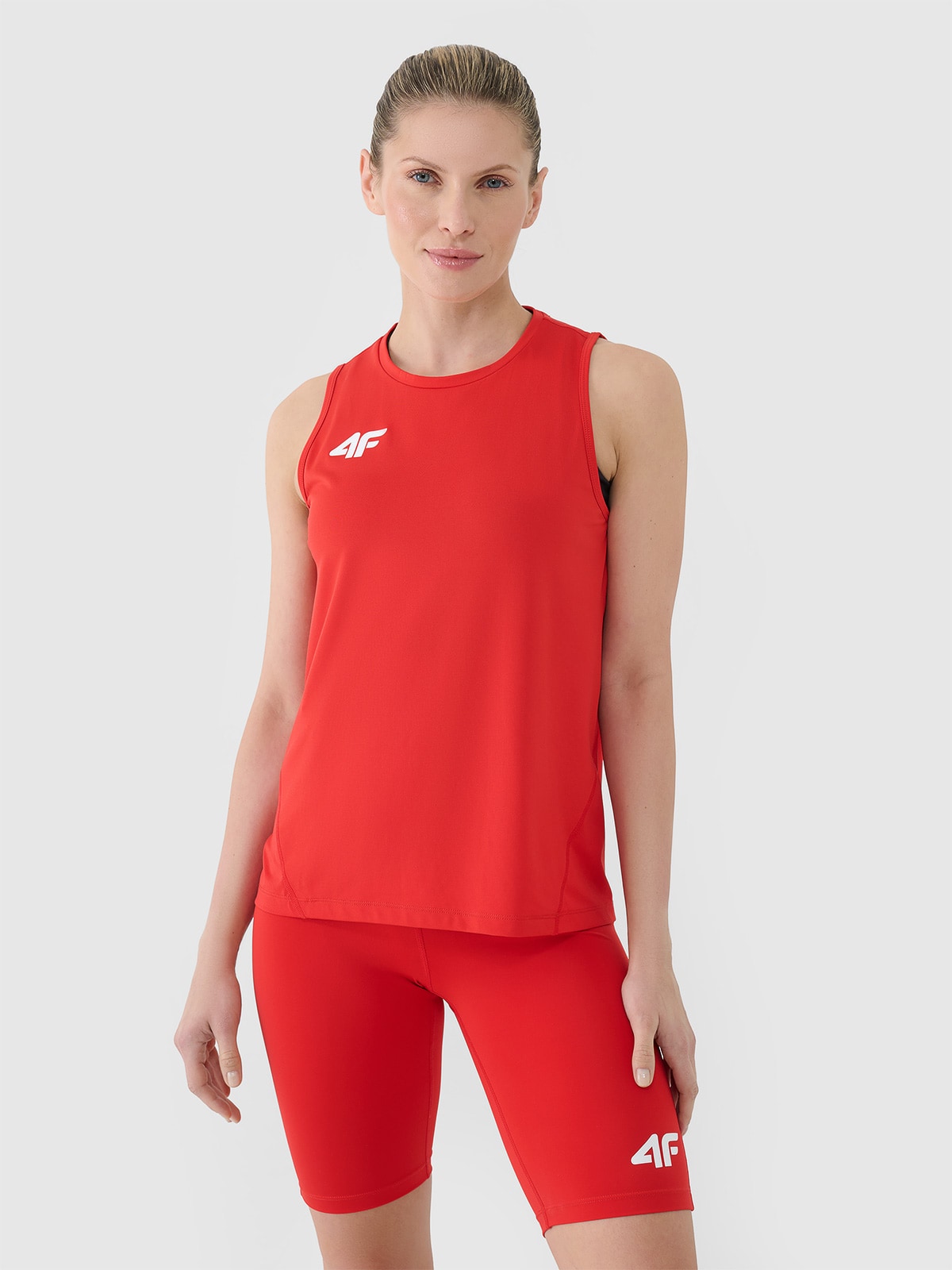 4F Top treningowy szybkoschnący damski - czerwony L