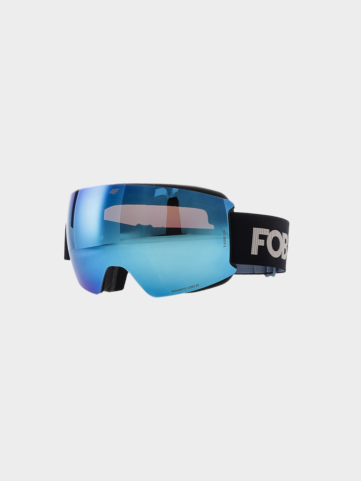 4F Gogle snowboardowe z multibarwną powłoką uniseks - czarne Uniwersalny