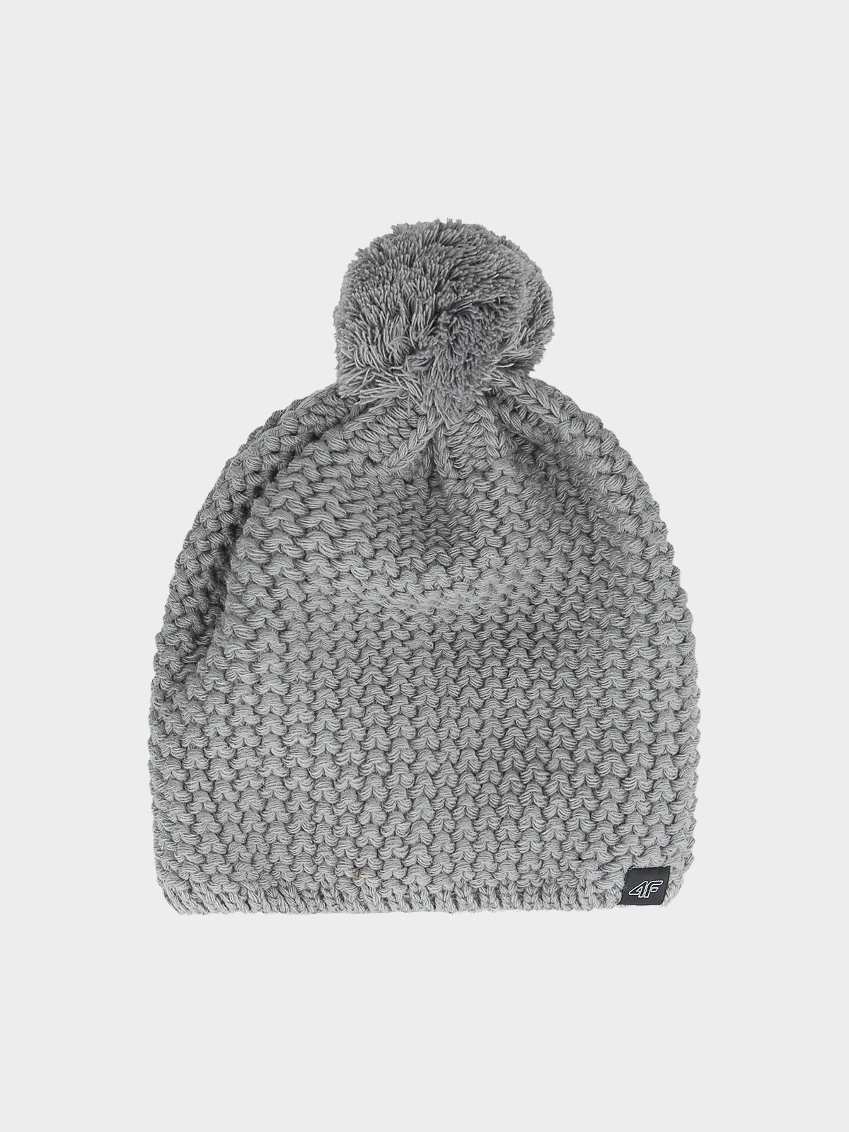 4F Czapka zimowa z pomponem męska - szara M