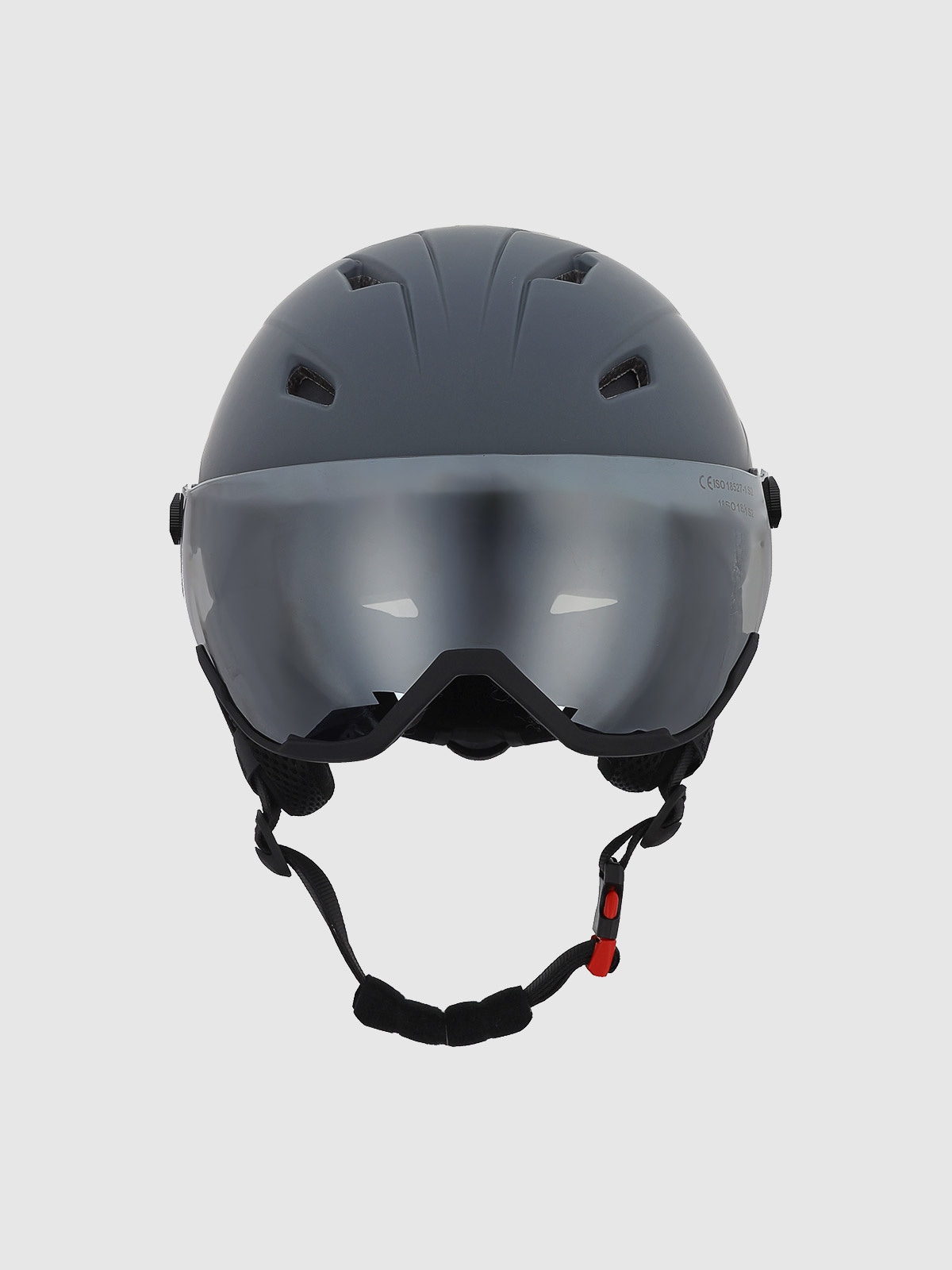 4F Kask narciarski z goglami uniseks - szary XS/S (52-56CM)