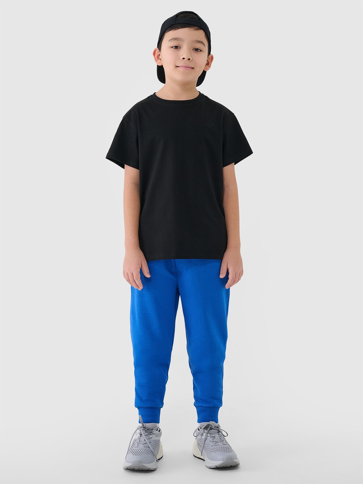 4F Spodnie dresowe joggery chłopięce - niebieskie 164 (13-14 lat)