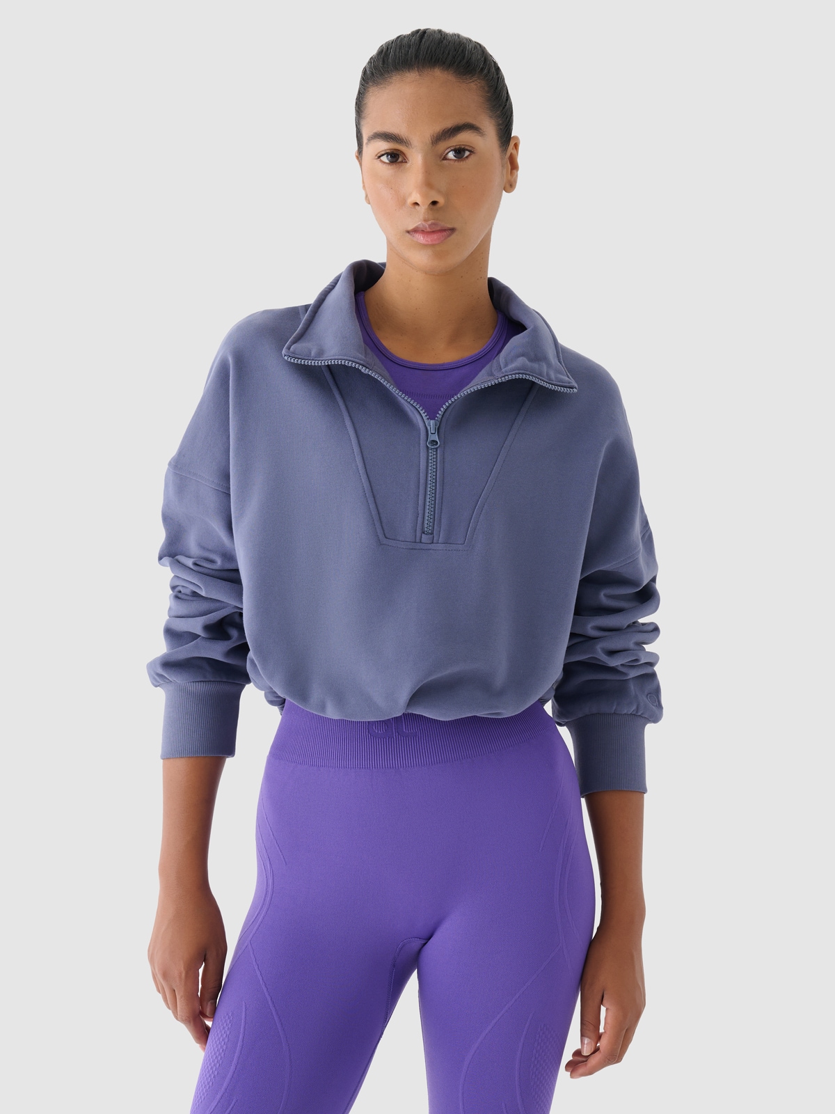 4F Bluza dresowa bez kaptura damska 4F x Anna Lewandowska - granatowa XL