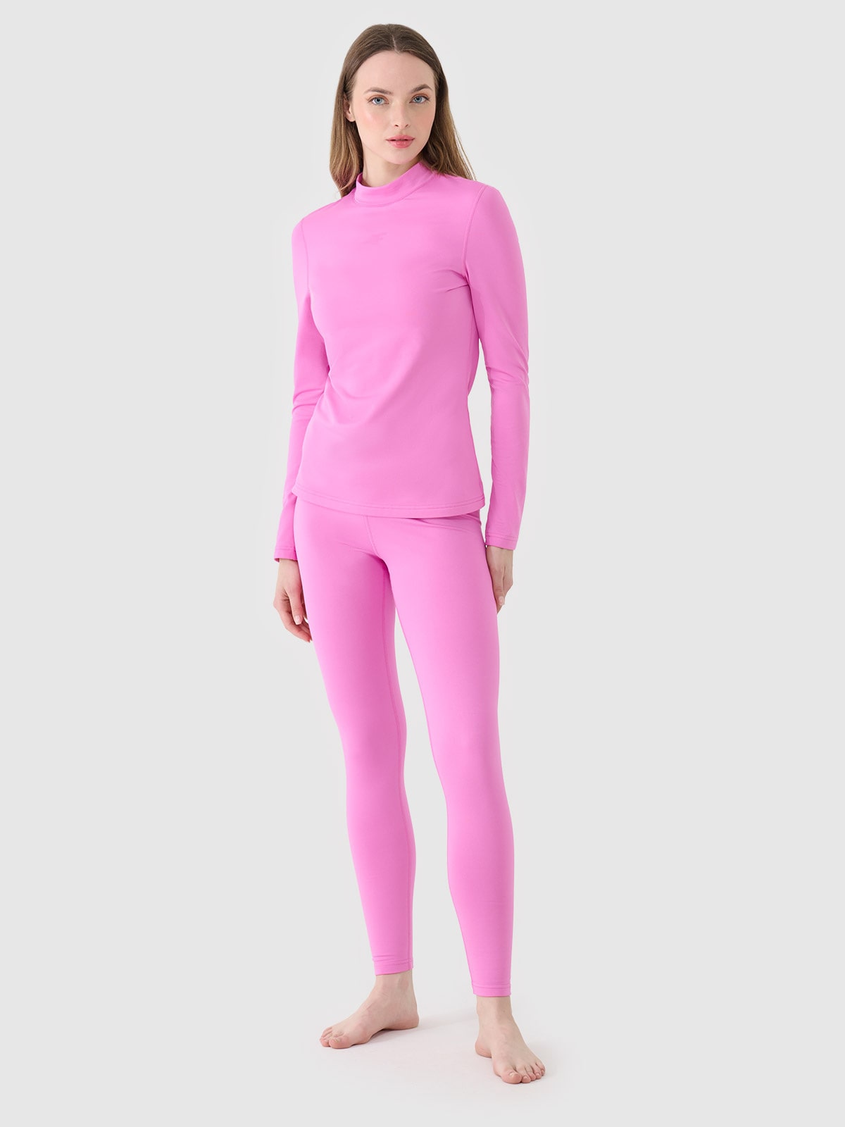 4F Bielizna termiczna drapana (dół) damska - różowa XL