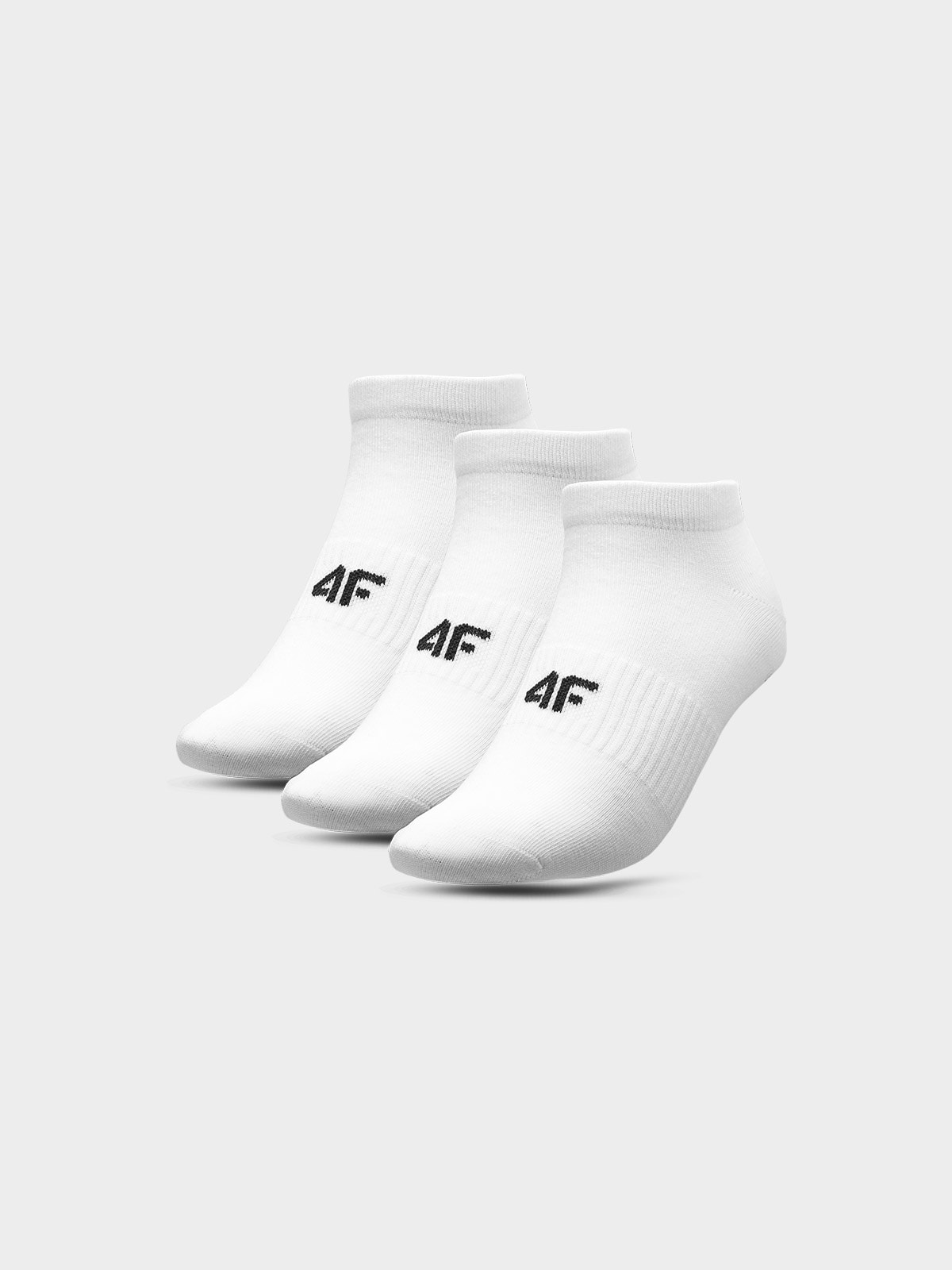 4F Skarpety casual przed kostkę (3-pack) damskie - białe 39-42