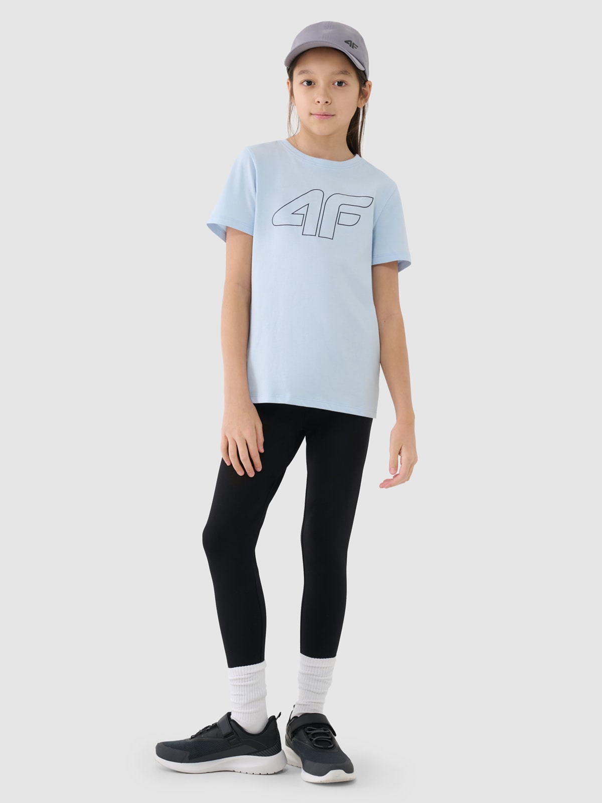 4F Legginsy dzianinowe dziewczęce - czarne 164 (13-14 lat)