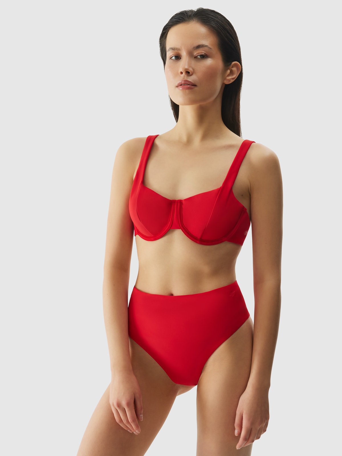 4F Góra od bikini damska - czerwona XS