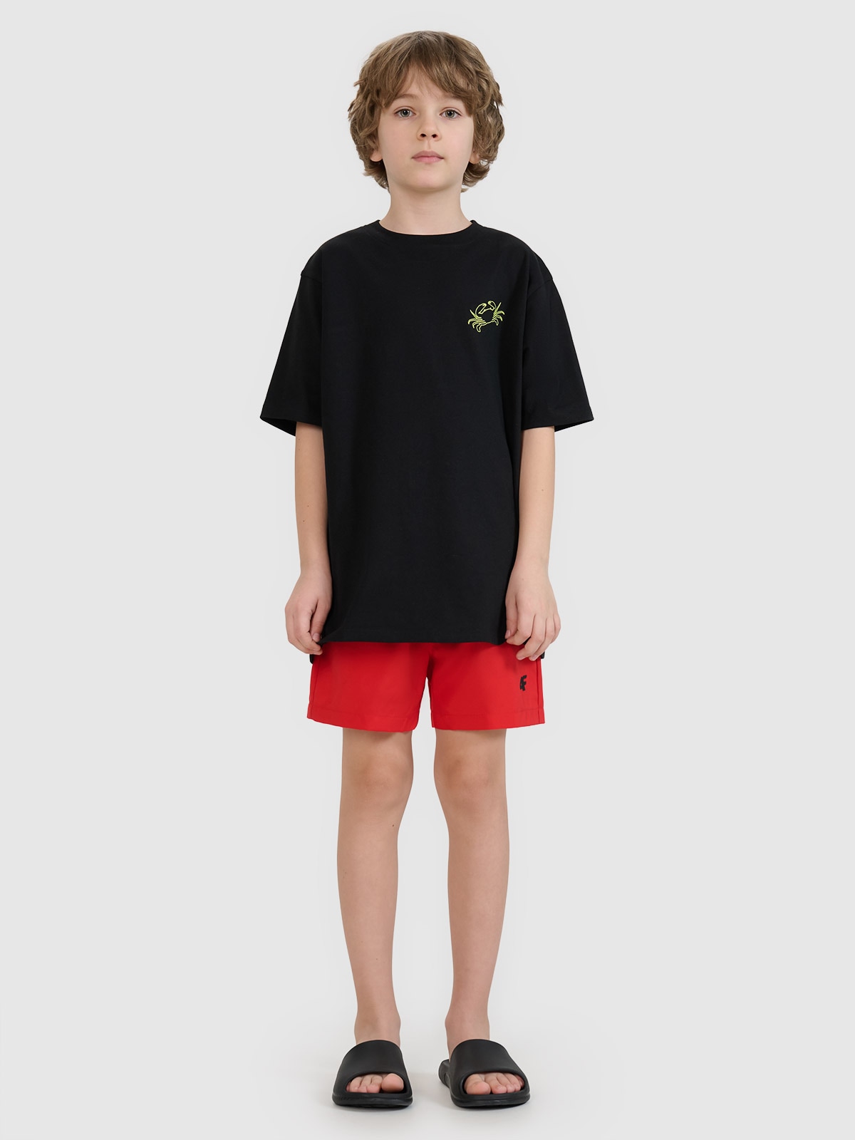 4F Spodenki plażowe boardshorty chłopięce - czerwone 158/164 (12-14 lat)