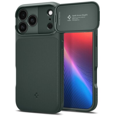 Etui SPIGEN Optik Armor Mag MagSafe do Apple iPhone 17 Pro Max Zielony