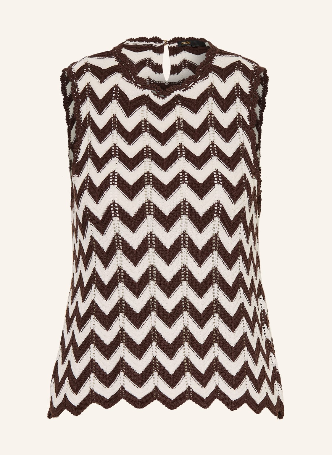 Maje Dzianinowy Top braun