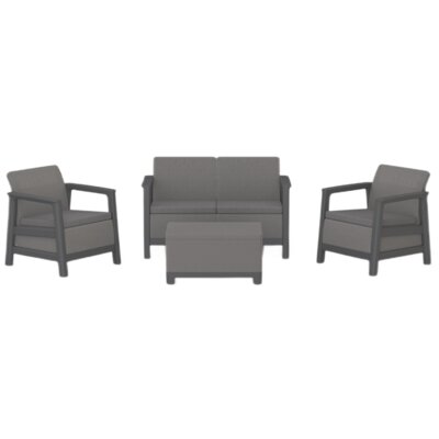 Zestaw mebli ogrodowych KETER Scandi Linea 270924 Grafitowo-szary