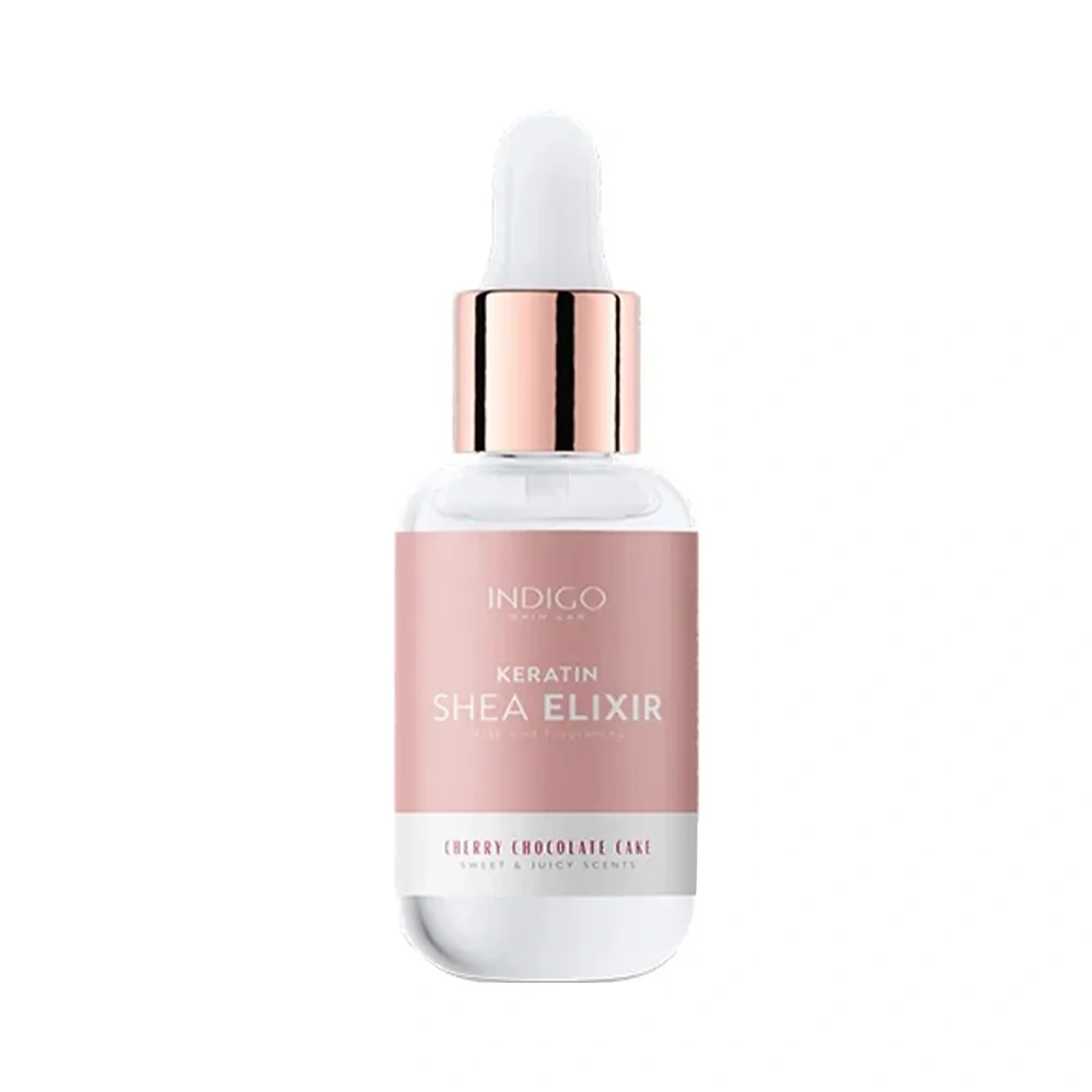 Indigo Keratin Shea Elixir oliwka do skórek i paznokci Cherry Chocolate Cake 8 ml