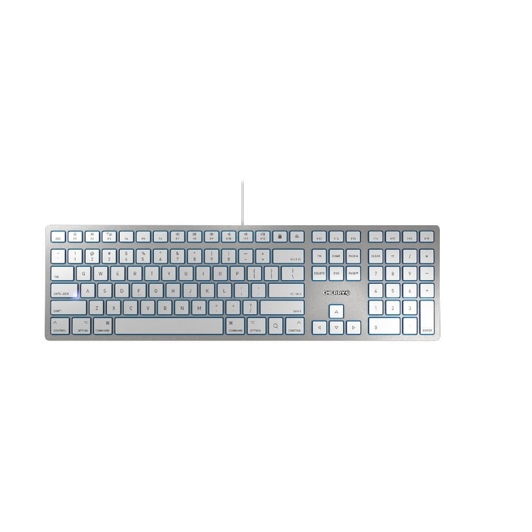 CHERRY KC 6000 SLIM FOR MAC klawiatura USB QWERTY Skandynawia Srebrny JK-1610PN-1