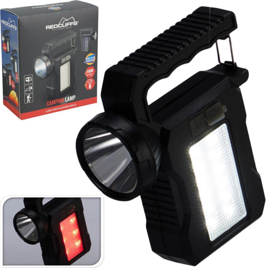 REDCLIFFS Latarka LAMPA CAMPING ŁADOWANIE USB I SOLAR