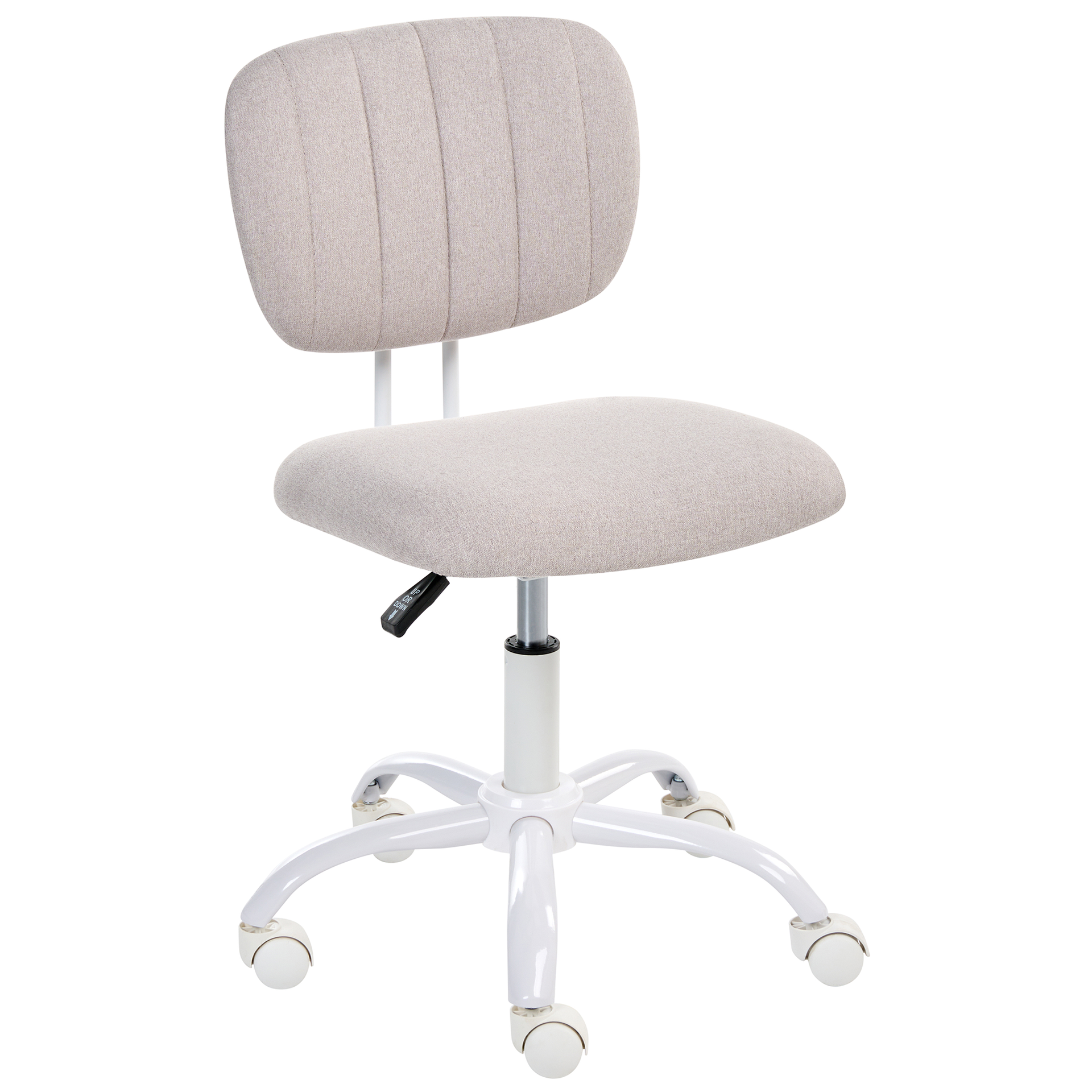 Beliani Krzesło obrotowe BUBBLY Jasnobeżowy