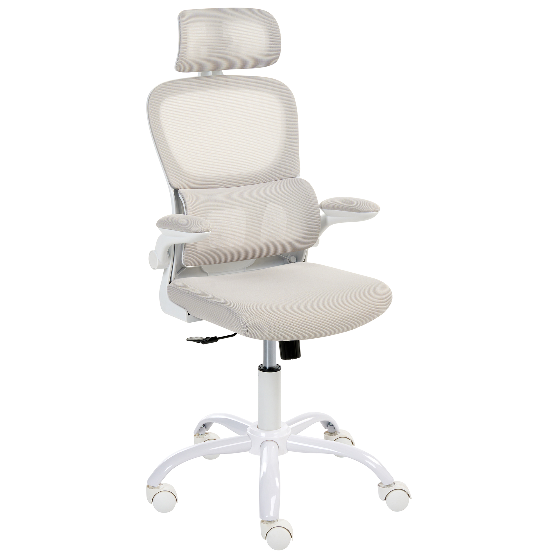 Beliani Krzesło obrotowe SOLIS Beżowy