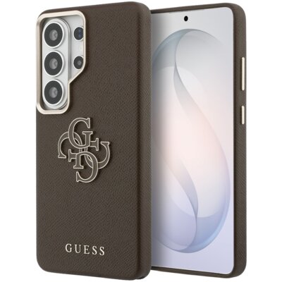 Etui GUESS Grained Big 4G Metal Logo do Samsung Galaxy S26 Ultra Brązowy