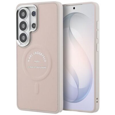 Etui KARL LAGERFELD Embossed Ring RSG Logo MagSafe do Samsung Galaxy S26 Ultra Różowy