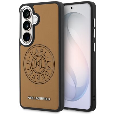 Etui KARL LAGERFELD Perforated KL MagSafe do Samsung Galaxy S26+ Brązowy