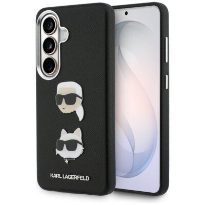 Etui KARL LAGERFELD Saffiano Double Heads Metal do Samsung Galaxy S26+ Czarny