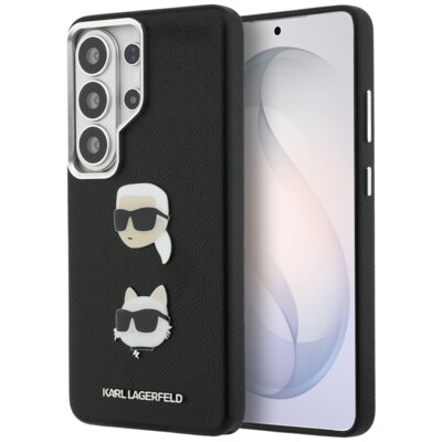 Etui KARL LAGERFELD Saffiano Double Heads Metal do Samsung Galaxy S26 Ultra Czarny