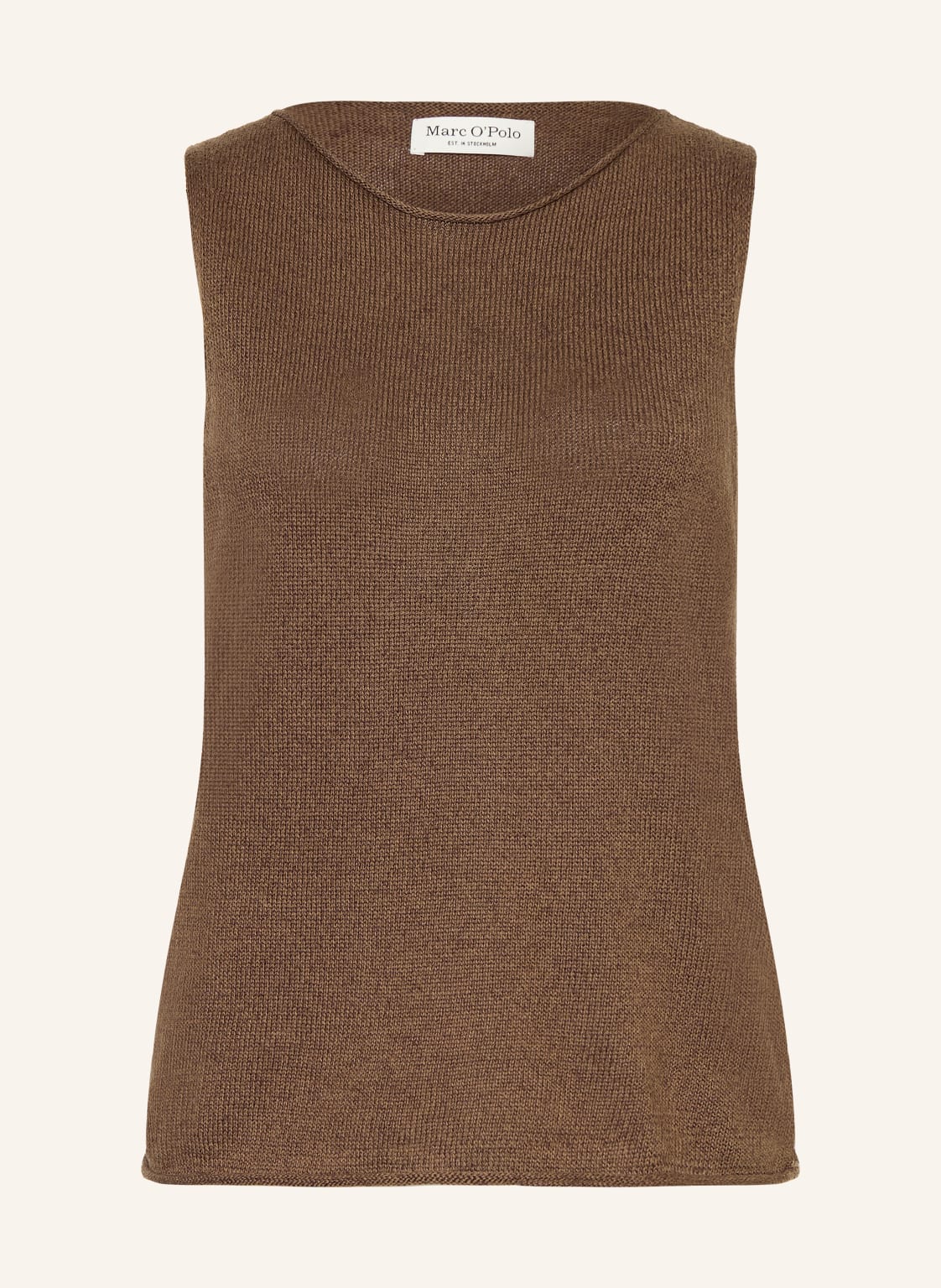 Marc O'polo Dzianinowy Top Z Lnem braun