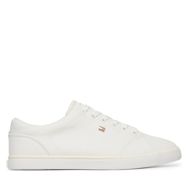 Tenisówki Tommy Hilfiger Th Low Profile Vulc Canvas FW0FW09102 Biały