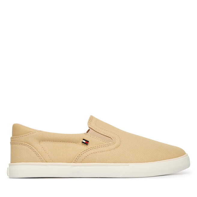 Tenisówki Tommy Hilfiger Th Low Profile Slip On FW0FW09103 Beżowy