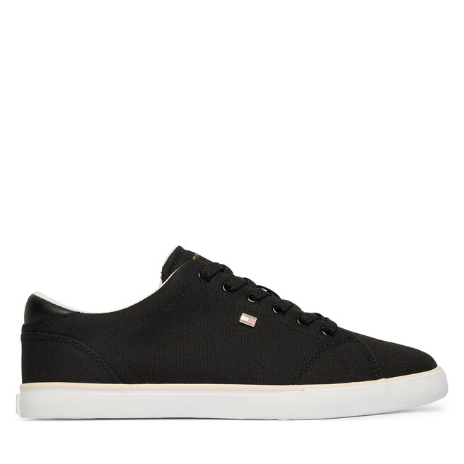 Tenisówki Tommy Hilfiger Th Low Profile Vulc Canvas FW0FW09102 Czarny