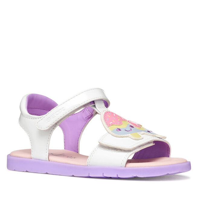 Sandały Geox J Sandal Joyfoot Gir J65P1C 000HH C0761 S Biały