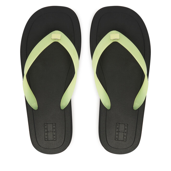 Japonki Tommy Jeans Tjw Cleated Jelly Summer Sandal EN0EN02954 Zielony