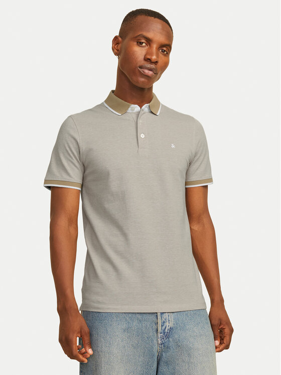 Jack & Jones Komplet koszulek polo Paulos 12191216 Szary Slim Fit