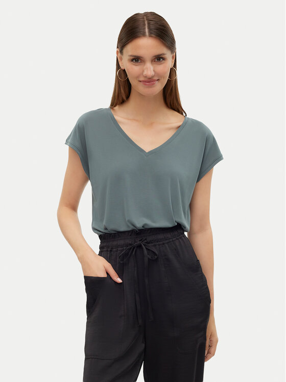Vero Moda T-Shirt Filli 10247666 Zielony Relaxed Fit