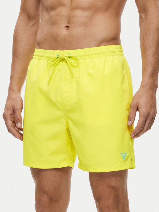 Guess Szorty kąpielowe F6GT24 WG282 Zielony Regular Fit
