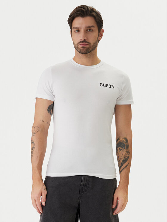 Guess T-Shirt U6GM03 K6YW1 Biały Slim Fit