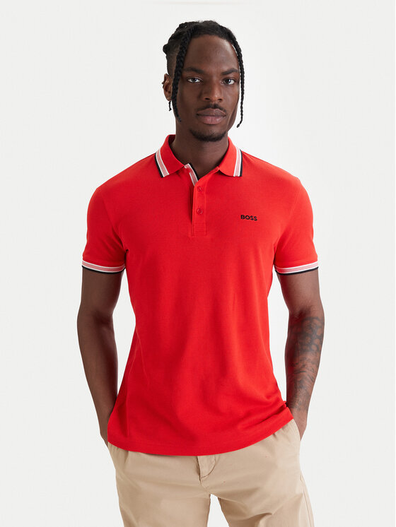 BOSS Polo Paddy 50469055 Czerwony Regular Fit