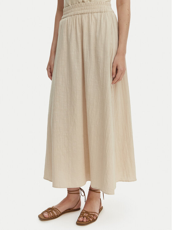 ONLY Spódnica maxi Tizana 15372613 Beżowy Regular Fit