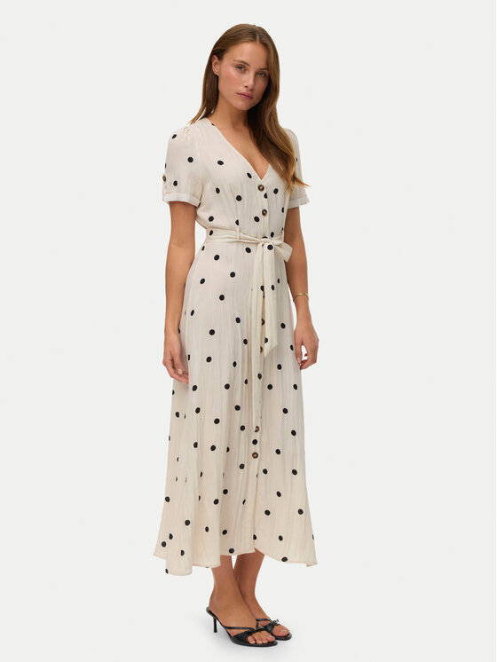 Vero Moda Sukienka koszulowa Joan 10343501 Beżowy Regular Fit