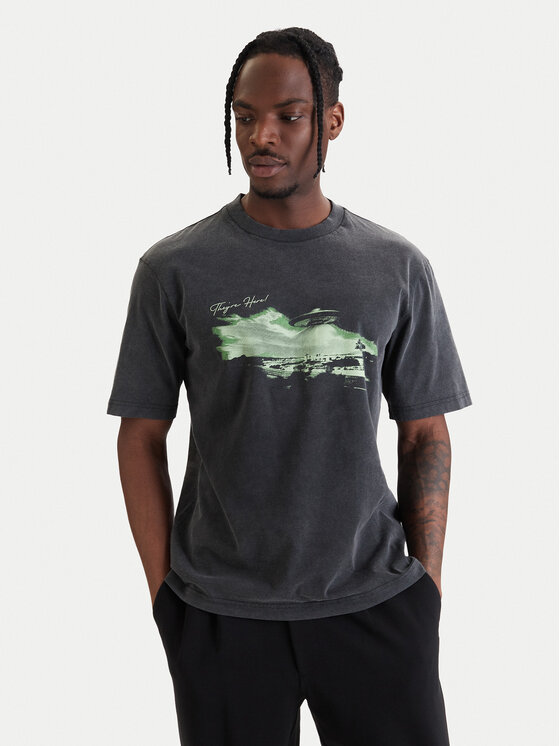 HUGO T-Shirt Nextralio 50560090 Czarny Regular Fit