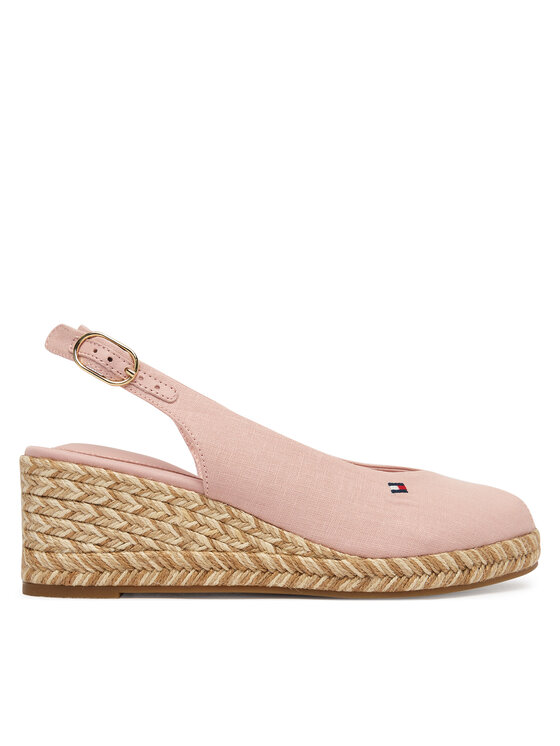 Tommy Hilfiger Espadryle Mid Wedge Espad Slingback Speck FW0FW09472 Różowy
