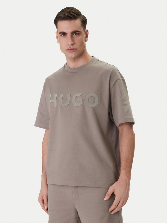 HUGO T-Shirt Dinkee 50525765 Beżowy Oversize