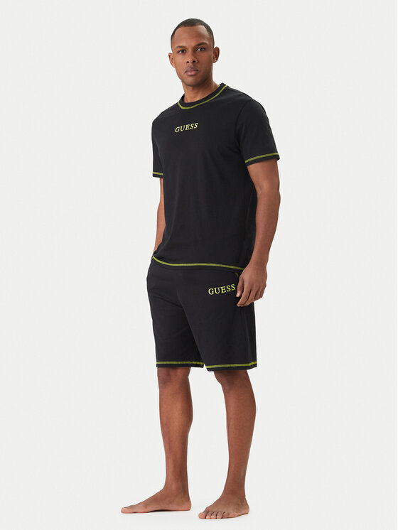 Guess Piżama U6GX03 KCAM1 Czarny Regular Fit