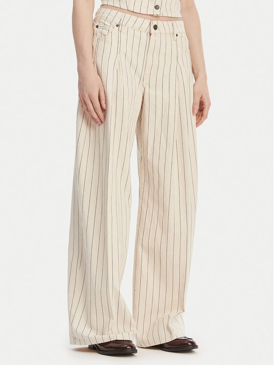 Guess Jeans Jeansy W6GA2U D7961 Écru Wide Leg