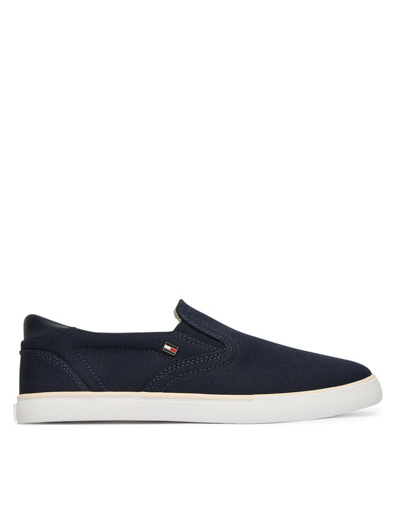 Tommy Hilfiger Tenisówki Th Low Profile Slip On FW0FW09103 Granatowy