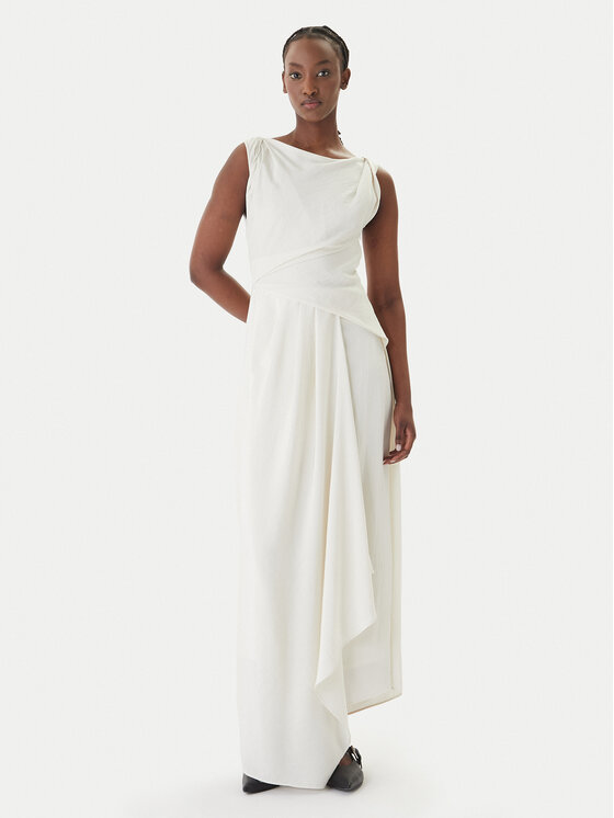 Eleh Sukienka wieczorowa SS260237 Biały Regular Fit