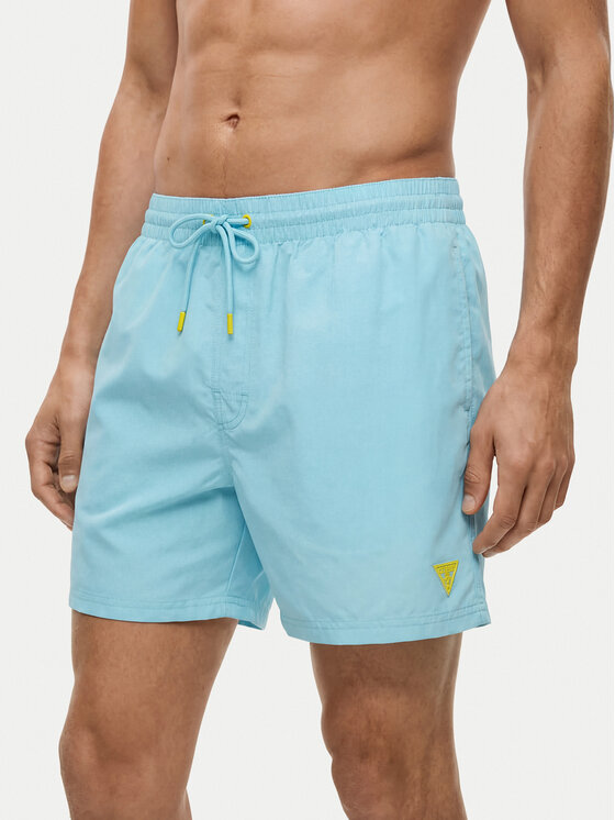Guess Szorty kąpielowe F6GT25 WG282 Błękitny Regular Fit