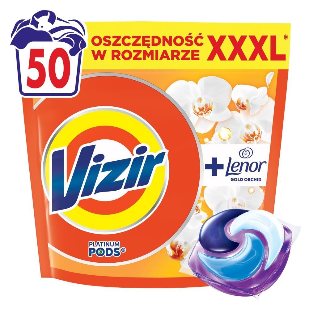 Vizir PODS + Lenor Gold Orchid Kapsułki Do Prania,, 50 Prań