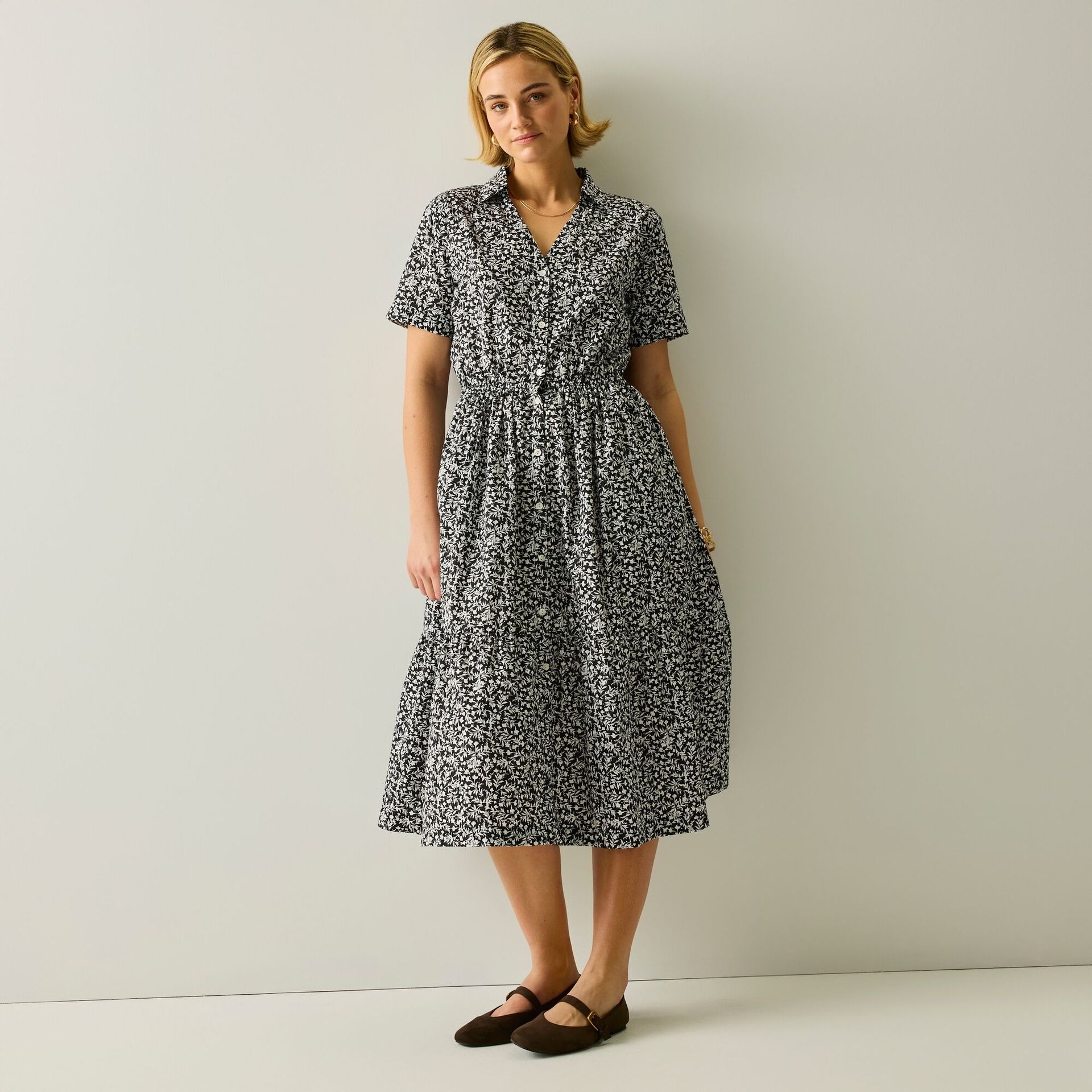 Regatta Life Sukienka damska Navagio Monochrome Ditsy Bloom, Cotton, Rozmiar: 20