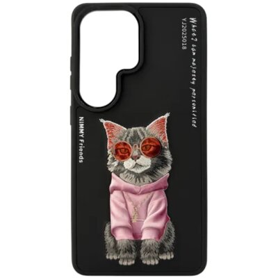 Etui NIMMY Glasses Cool Cat do Samsung Galaxy S26 Ultra Czarny