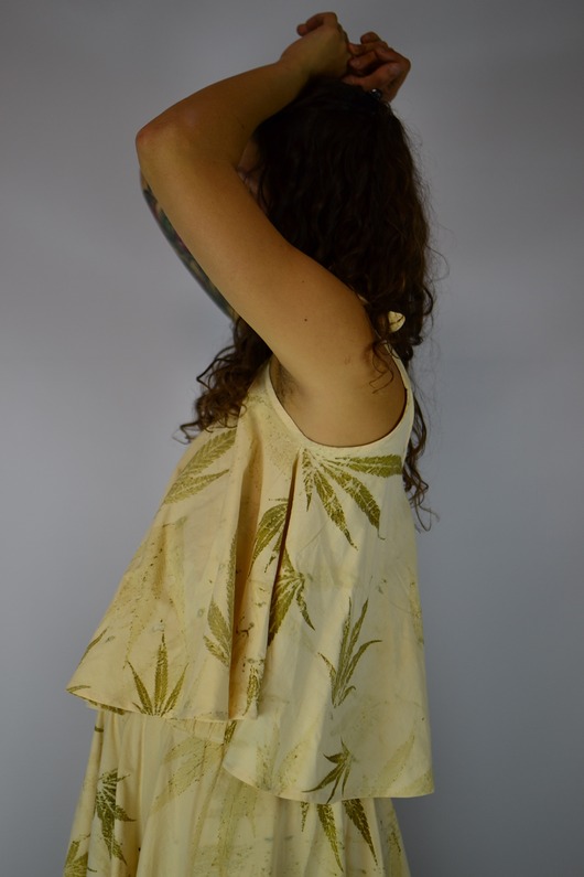 Barwiona Roślinami Bluzka Oddech Natury