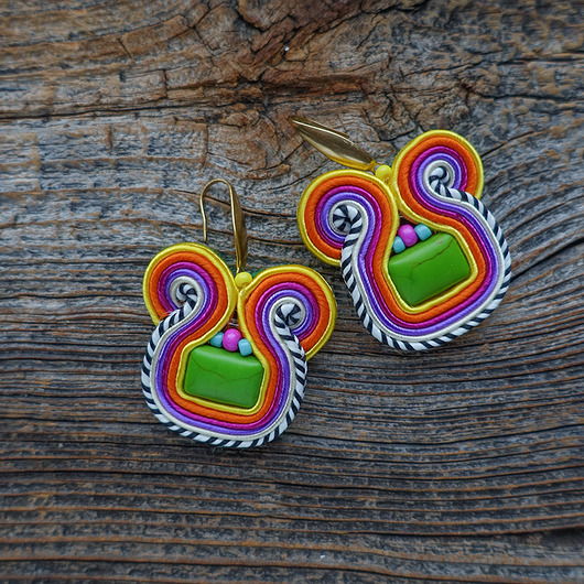 Nubi- Etniczne i kolorowe kolczyki soutache